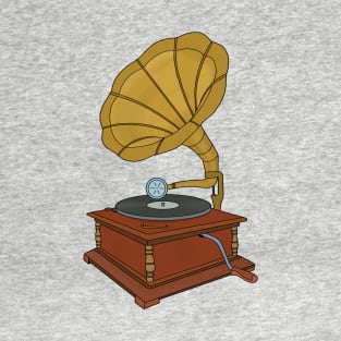 Vintage Phonograph Retro Vinyl Gramophone T-Shirt